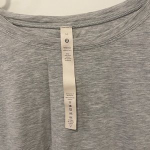 Lululemon grey short sleeve workout top, size 10